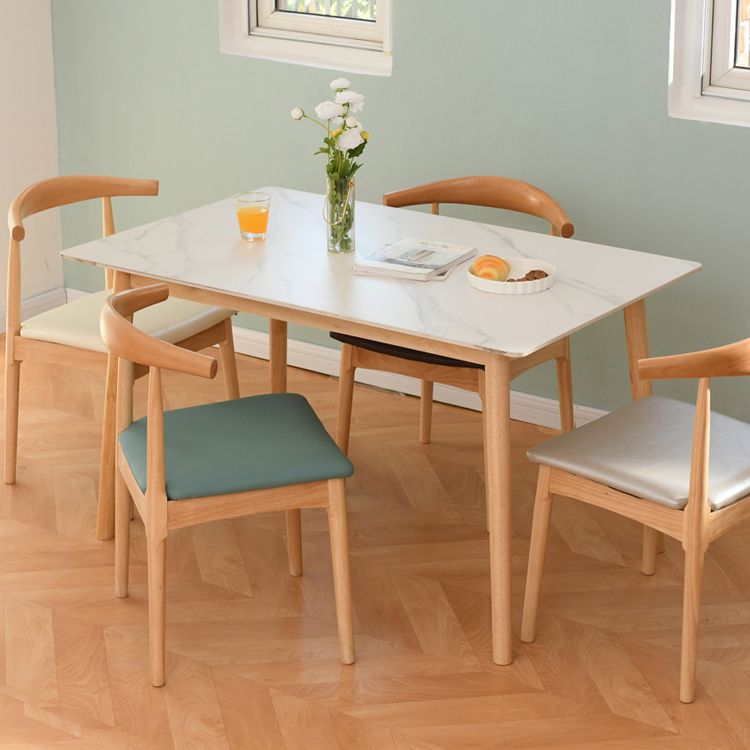 Scandinavian Rubberwood Open Side Chair Multi-color Dining Chair with 4 Legs Clearhalo ' kitchen&dining_furn' 'Dining Chairs' 'Dining Tables & Seating' 'dining_chair' 'Furniture' 'furniture_dining_chair' 'Kitchen & Dining Furniture' 'kitchen' 1200x1200_863210b2-43bc-417c-aac3-5d5af0855129