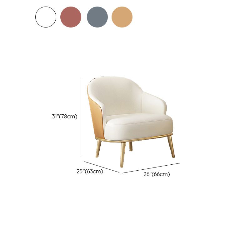 Glam Sewn Pillow Back 4 Legs Chair Upholstered Recessed Arms Chair Clearhalo 'Accent Chairs' 'accent_chairs' 'Chairs & Seating' 'furn' 'furn_accent_chairs' 'Furniture' 'Living Room Furniture' 1200x1200_86323422-8980-44e8-ab9a-59fd28cc40f5