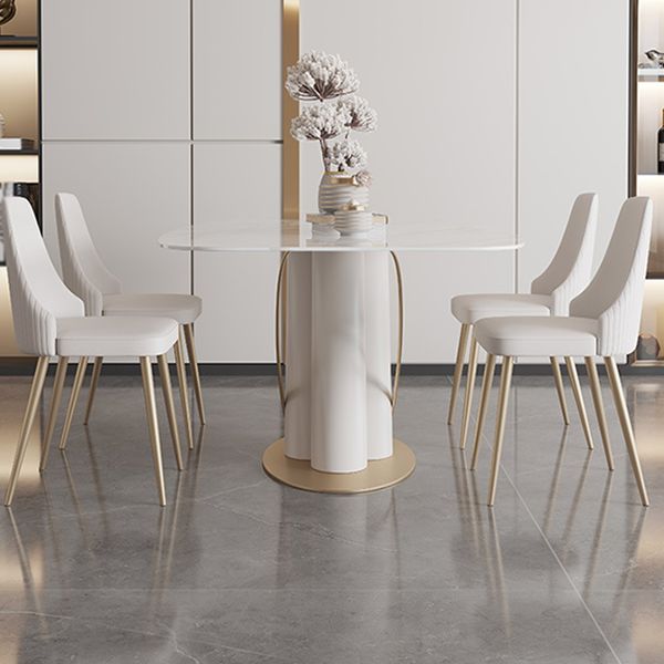 Traditional Luxury Rectangle Dining Table Stone Dinner Table with Pedestal Base Clearhalo ' dining_table' 'Dining Tables & Seating' 'Dining Tables' 'furn' 'furn_dining_table' 'Furniture' 'furniture_dining_table' 'Kitchen & Dining Furniture' 'kitchen&dining_furn' 'kitchen' 'kitchen_dining_table' 1200x1200_86328039-f042-445d-945b-020f0a9410bc