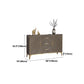 Glam Wood 42.5 "H Server a buffet marrone buffet per buffet con cassetti e archiviazione
