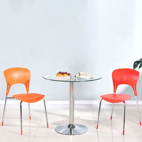 Modern Style Glass Kitchen Dining Table Round Table with Tulip Base for Home Use Clearhalo ' dining_table' 'Dining Tables & Seating' 'Dining Tables' 'furn' 'furn_dining_table' 'Furniture' 'furniture_dining_table' 'Kitchen & Dining Furniture' 'kitchen&dining_furn' 'kitchen' 'kitchen_dining_table' 1200x1200_86339be0-361f-4fb1-94ec-e12f9ba1c29c
