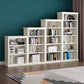Modern Style Closed Back Bookshelf Standard Wooden Bookcase in White