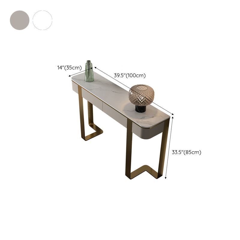 Tavola moderna di accento di pietra resistente alla macchia 33,46 "tavolo da console alta