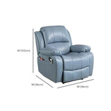 Sedia reclinabile in pelle finta glam reclinabile a colori solidi