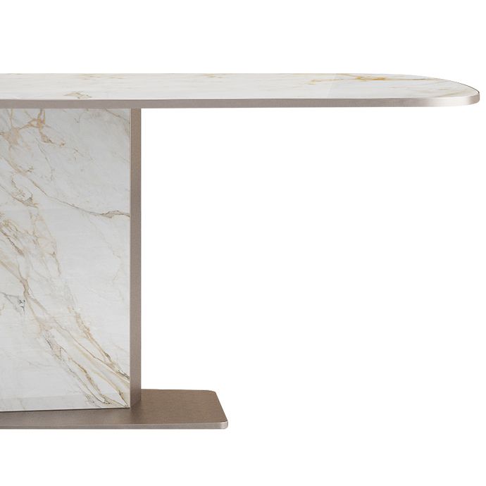 Luxury Sintered Stone Dining Table Single Pedestal Base Rectangle Table for Home Clearhalo ' dining_table' 'Dining Tables & Seating' 'Dining Tables' 'furn' 'furn_dining_table' 'Furniture' 'furniture_dining_table' 'Kitchen & Dining Furniture' 'kitchen&dining_furn' 'kitchen' 'kitchen_dining_table' 1200x1200_8636c97c-50aa-4883-8d2e-f4cfeb2a4612