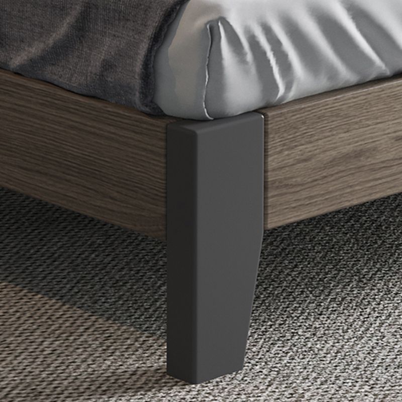 Legno contemporaneo in legno e letto imbottito letto standard rettangolare