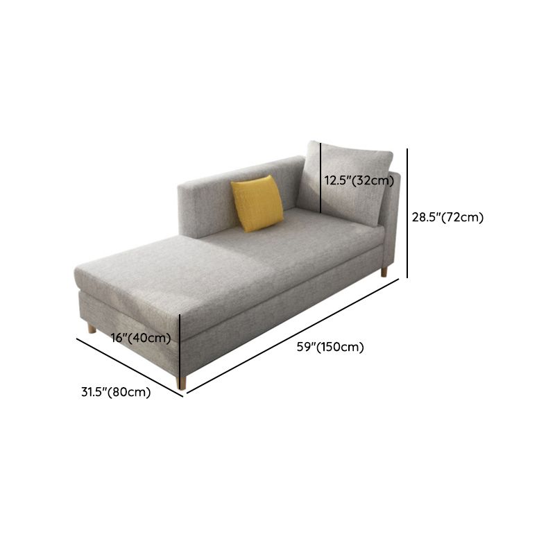 Solid Color Chaise Lounge Chair Square Arm Chaise for Bedroom Clearhalo 'Chairs & Seating' 'Chaise Lounge' 'chaise_lounge' 'furn' 'furn_chaise_lounge' 'Furniture' 'Living Room Furniture' 1200x1200_863810dd-0443-4382-b376-21a473fd37c3