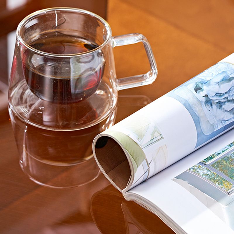 Mesa de trineo marrón moderno mesa de vidrio cuadrado de la sala de vidrio para sala de estar