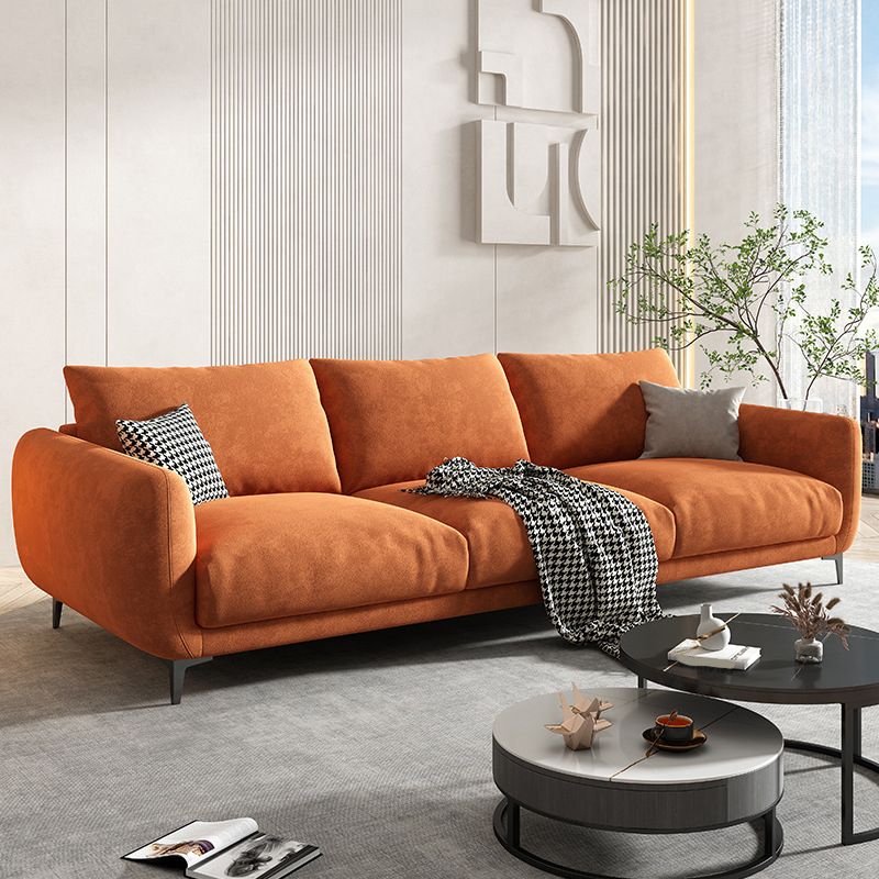 Sofá de 3 plazas de almohada con brazo cuadrado para sala de estar 35.43 "alto