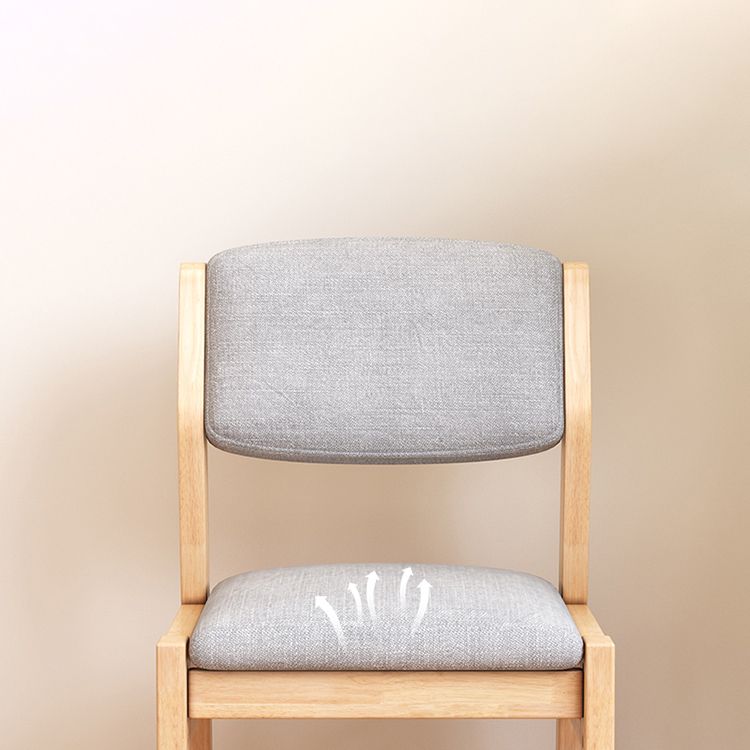 Scandinavian Rubberwood Kitchen Side Chair Liftable Open Back Dining Chair Clearhalo ' kitchen&dining_furn' 'Dining Chairs' 'Dining Tables & Seating' 'dining_chair' 'Furniture' 'furniture_dining_chair' 'Kitchen & Dining Furniture' 'kitchen' 1200x1200_863a3f3f-b9c6-4e4f-ad62-c19ee723c1f5