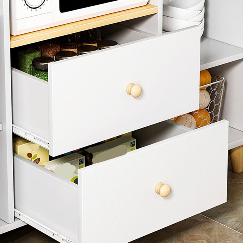 Modern Style Dining Server 2-drawer Sideboard Table with Open Storage Clearhalo 'buffet_sideboard' 'Buffets & Sideboards' 'furn' 'furn_buffet_sideboard' 'Furniture' 'Kitchen & Dining Furniture' 1200x1200_863cd9e3-591a-4fd0-bd4e-e63c851da6a6