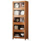Closed Back Bamboo Bookcase Standard Modern Bookshelf with Cabinets