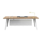 Cable Management Rectangle Wood Computer Desk Modern Meeting Desk for Office
