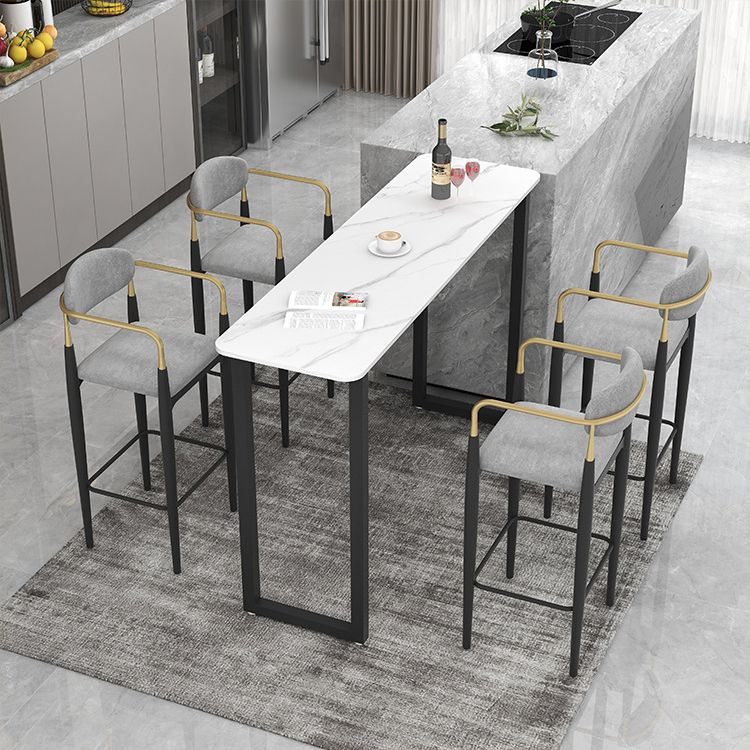 Rectangle Pub Table Contemporary Style Bar Table for Small Places