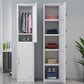 Steel Storage Cabinet Industrial Hinged Wardrobe Armoire for Home
