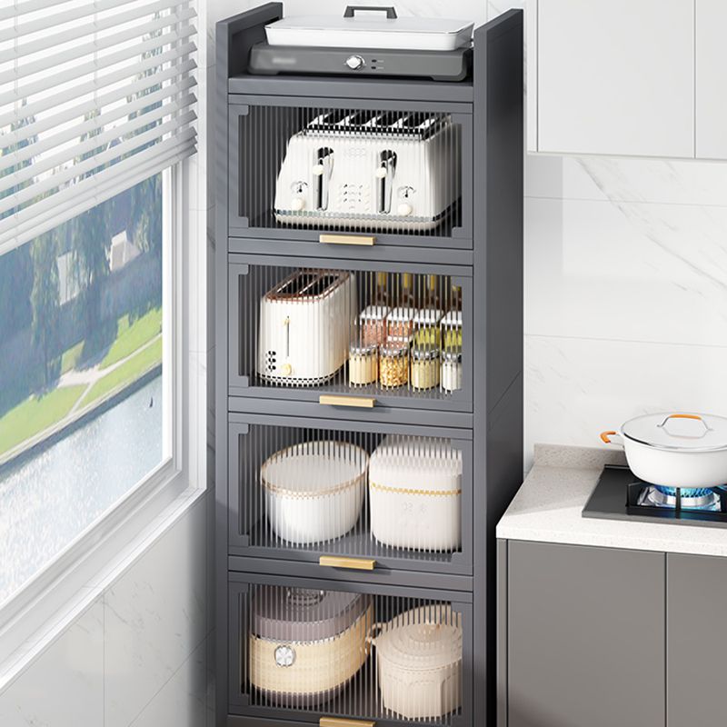 Modern Style Kitchen Server Glass Doors Metal Frame Server for Living Room Clearhalo 'buffet_sideboard' 'Buffets & Sideboards' 'furn' 'furn_buffet_sideboard' 'Furniture' 'furniture_buffet_sideboard' 'Kitchen & Dining Furniture' 1200x1200_864024bd-dc1f-4a4f-b5c7-7b6a4a4a8ab7