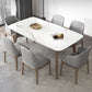 Modern Dining Table Set Sintered Stone Dining Table Rectangular Dining Table with Solid Wood Base Clearhalo 'Dining Room Sets' 'Dining Tables & Seating' 'dining_room_set' 'furn' 'furn_dining_room_set' 'Furniture' 'furniture_dining_room_set' 'Kitchen & Dining Furniture' 'kitchen&dining_furn' 'kitchen' 1200x1200_86404e1f-aeab-46b7-a30c-65e37d05e4b4
