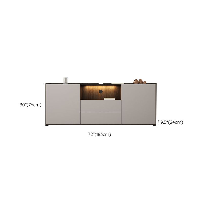 Stone Media Console TV Stand Modern TV Stand Console with 2 Drawers Clearhalo 'furn' 'furn_tv_stands_entertainment_centers' 'Furniture' 'Living Room Furniture' 'TV Stands & Entertainment Centers' 'TV Stands & Media Storage Furniture' 'tv_stands_entertainment_centers' 1200x1200_8640577d-5029-4cc7-822a-f8eacb0db840