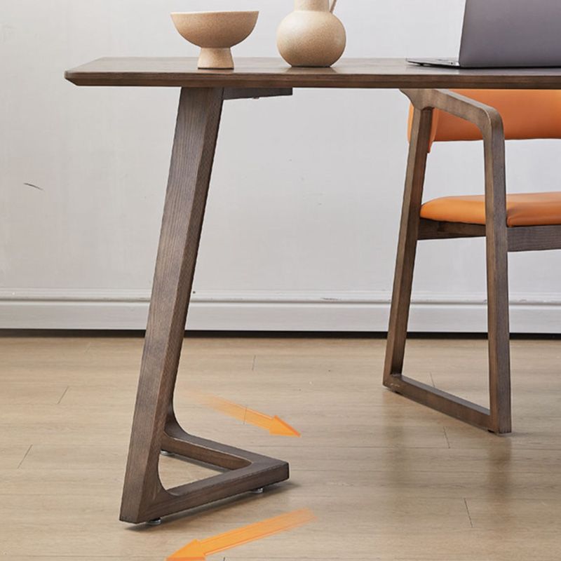 Moderner 29,53-Zoll großer Schreibtisch Massivholzkrümmte Büro Schreibtisch