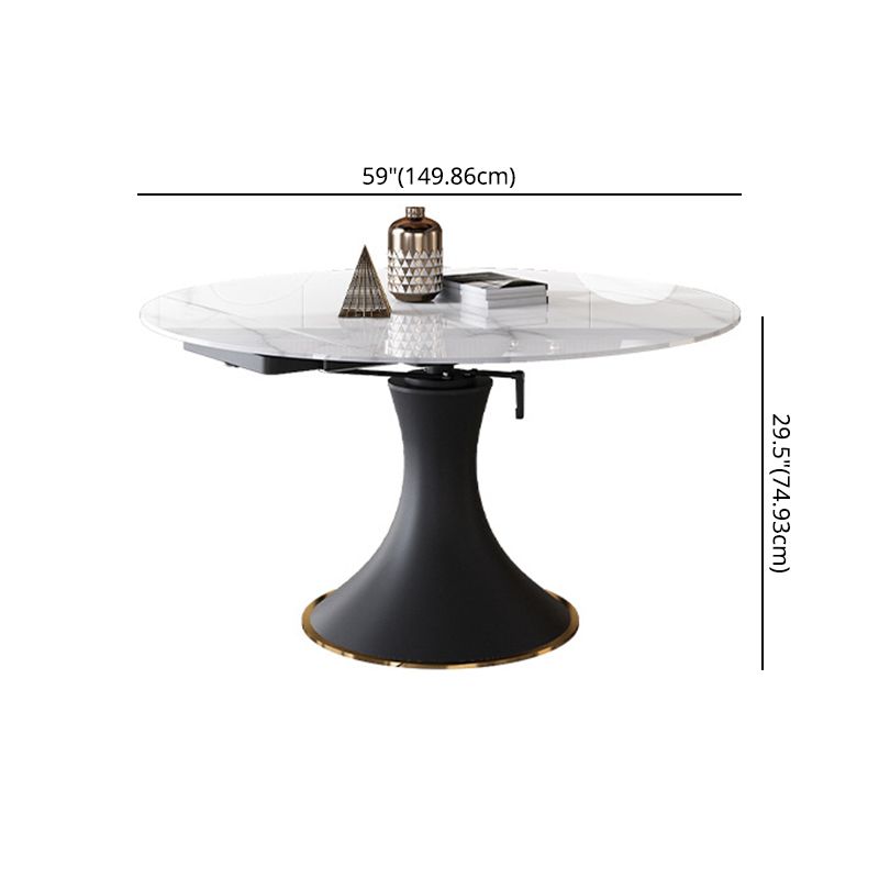 Modern Foldable Sintered Stone Dining Room Set with Black Base Dining Furniture for Home Use Clearhalo 'Dining Room Sets' 'Dining Tables & Seating' 'dining_room_set' 'furn' 'furn_dining_room_set' 'Furniture' 'furniture_dining_room_set' 'Kitchen & Dining Furniture' 'kitchen&dining_furn' 'kitchen' 1200x1200_86421a4d-c660-400c-9d69-7fb4bd46473c