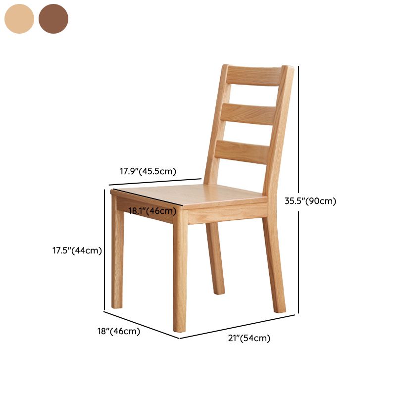 Leadder in legno massiccio contemporaneo da pranzo e sedie accenti