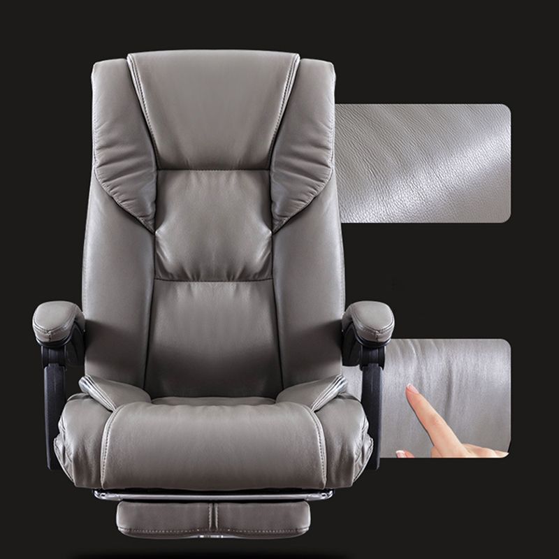 Silla de escritorio de brazos extraíbles modernos sin angustia de cuero ergonómico silla de oficina