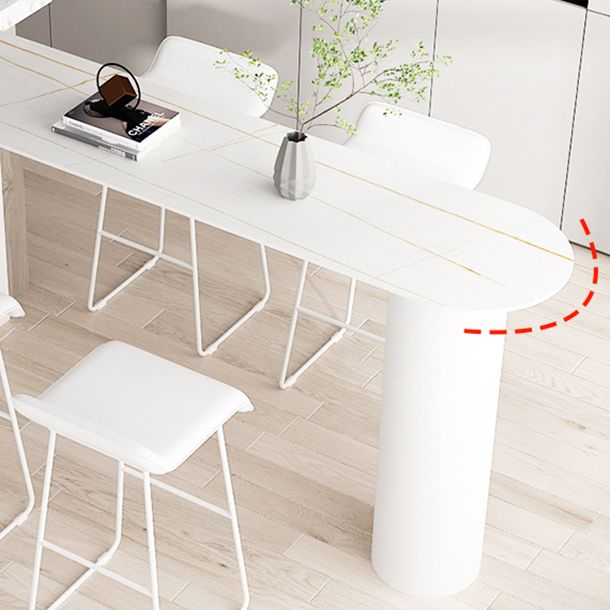 Contemporary Style Rectangle Bar Counter Table Dining Sintered Stone Table for Kitchen Clearhalo 'Bar Furniture' 'Bar Tables' 'bar_tables' 'furn' 'furn_bar_tables' 'Furniture' 'furniture_bar_tables' 'Kitchen & Dining Furniture' 1200x1200_8642757c-9310-4778-b130-6f6b7f781eaf