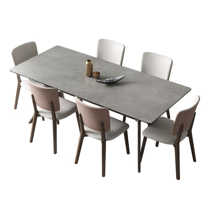 Medieval Modern Stone Dining Table Trestle Base Table for Dining Room Clearhalo 'Dining Tables & Seating' 'Dining Tables' 'dining_table' 'furn' 'furn_dining_table' 'Furniture' 'Kitchen & Dining Furniture' 1200x1200_8642f2b3-1b95-43c3-8448-8608cc832049