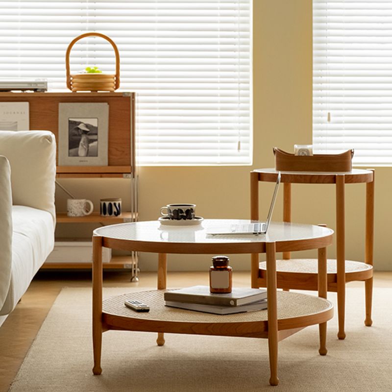 Contemporary 3/4 Legs Wooden with Storage Shelf Coffee Table Clearhalo 'Coffee & Accent Tables' 'Coffee Tables' 'coffee_tables' 'furn' 'furn_coffee_tables' 'Furniture' 'Living Room Furniture' 1200x1200_86440903-37d9-4de0-b280-508d441b55ae