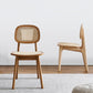 Rubber Wood Dining Chairs Scandinavian Open Back Dining Side Chair