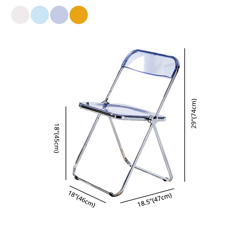 Contemporary Dining Armless Chair Folding Open Back Side Chair with Metal Legs Clearhalo ' kitchen&dining_furn' 'Dining Chairs' 'Dining Tables & Seating' 'dining_chair' 'furn' 'furn_dining_chair' 'Furniture' 'furniture_dining_chair' 'Kitchen & Dining Furniture' 'kitchen' 1200x1200_8644c826-a2cf-41b3-994f-4fa1b049e470
