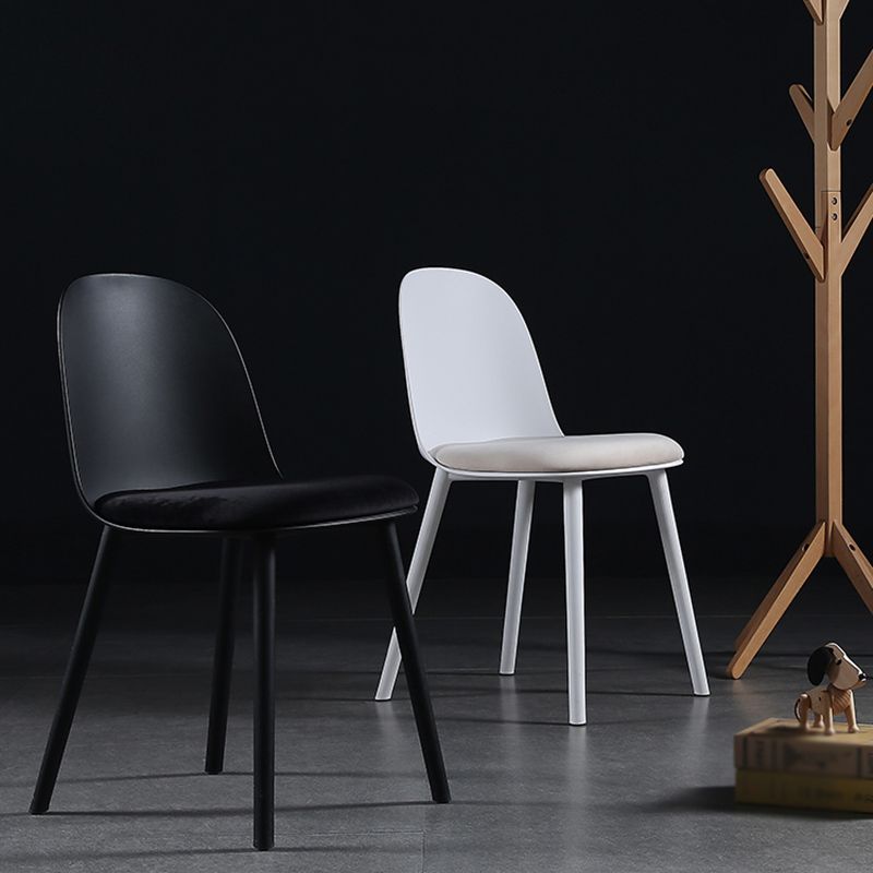 16'' Wide Dining Side Chairs Modern Plastic Indoor-Outdoor Solid Back Chair Clearhalo ' kitchen&dining_furn' 'Dining Chairs' 'Dining Tables & Seating' 'dining_chair' 'furn' 'furn_dining_chair' 'Furniture' 'furniture_dining_chair' 'Kitchen & Dining Furniture' 'kitchen' 1200x1200_8644ded7-ec9c-4ae8-916e-94394bd69546