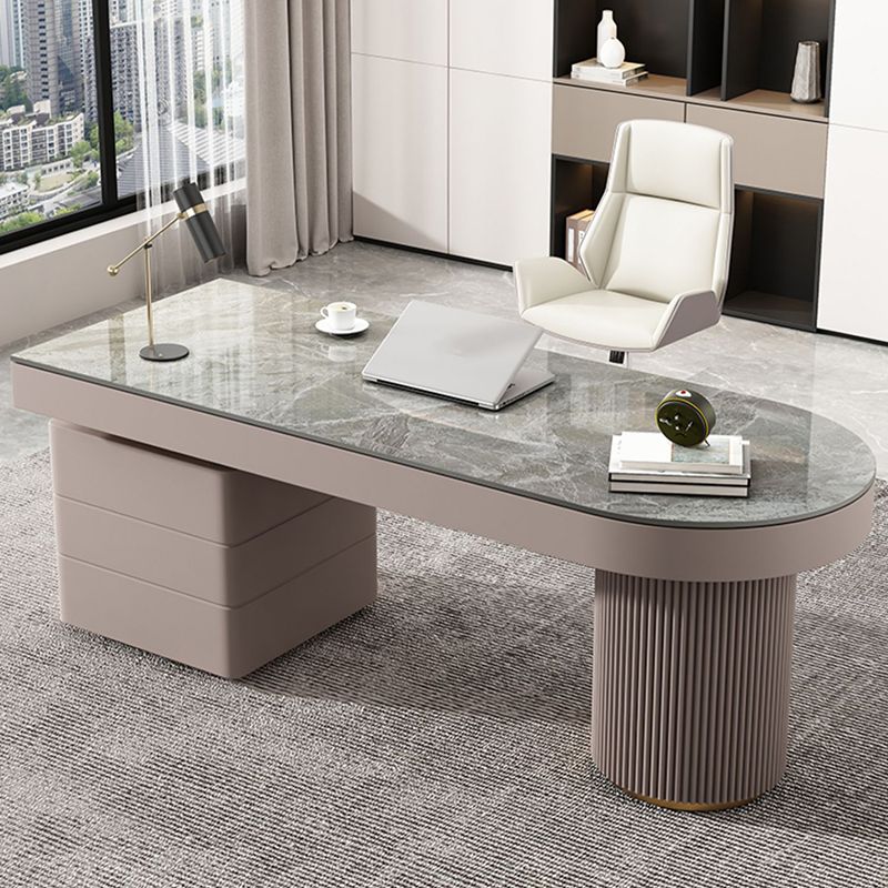 Irregular Shaped Modern Office Table Stone Writing Desk in Green Clearhalo 'furn' 'furn_office_desk' 'Furniture' 'Office Desks' 'Office Furniture' 'office_desk' 1200x1200_8645d952-2079-444d-bb73-81402944824d