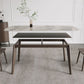 Modern Stone Dining Room Table for 2-6 Person Grey Rectangular Top Clearhalo 'Dining Tables & Seating' 'Dining Tables' 'dining_table' 'furn' 'furn_dining_table' 'Furniture' 'Kitchen & Dining Furniture' 1200x1200_864787b7-b456-4695-ae30-62c325743be6