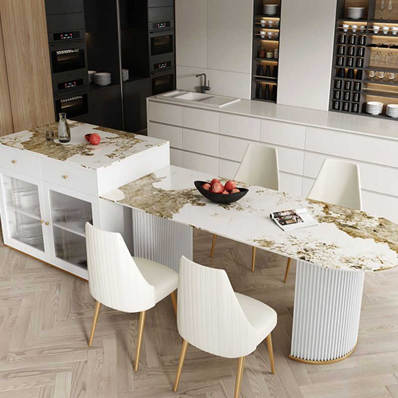 Chaise de bras sans bras moderne rembourrée Parsons Parsons Back Side Atty With Metal Base