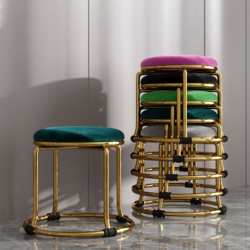 Fabric Standard Stool Modern Style Simple Household Round Stool Clearhalo 'furn' 'furn_ottomans_poufs' 'Furniture' 'Living Room Furniture' 'Ottomans & Poufs' 'ottomans_poufs' 1200x1200_8649c653-f6b5-4312-90ce-f4a477bf327c