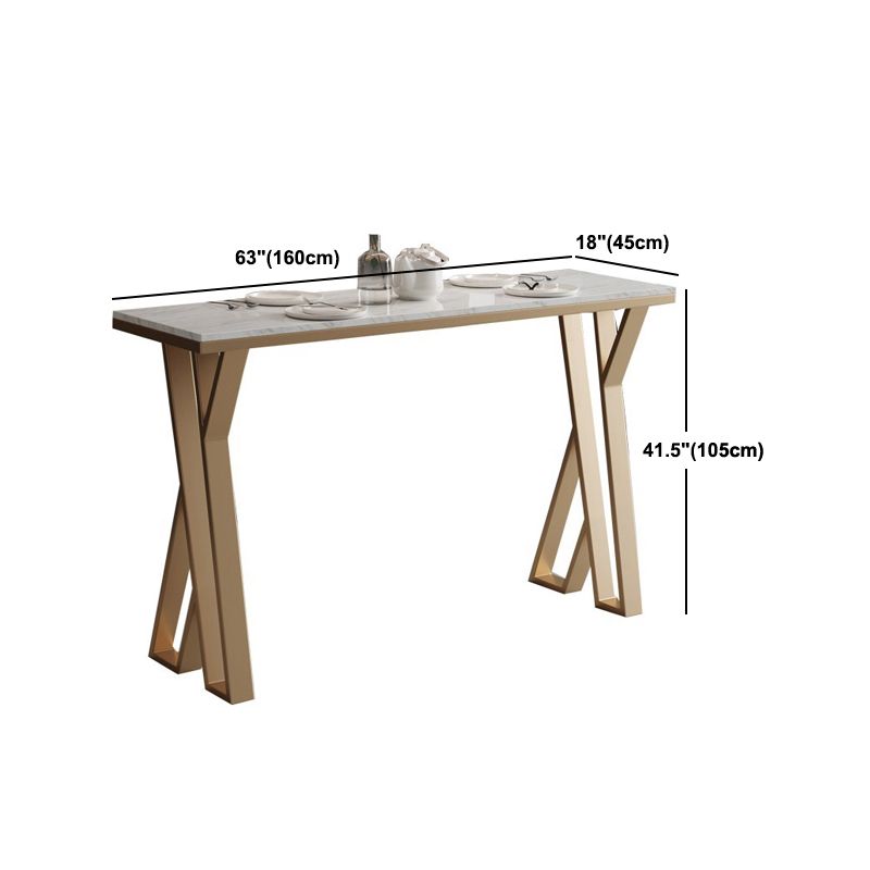 Tavolo da bistrot moderno con tavolo da bar in marmo bianco doppio piedistallo