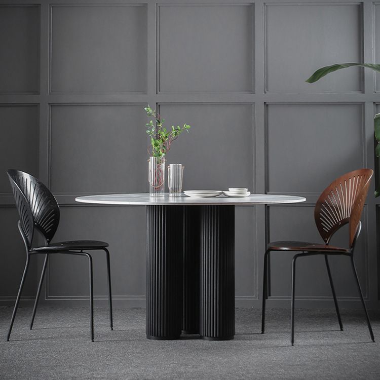 Sintered Stone Dining Table Modern Round Dining Table with Wooden Base Clearhalo ' dining_table' 'Dining Tables & Seating' 'Dining Tables' 'furn' 'furn_dining_table' 'Furniture' 'furniture_dining_table' 'Kitchen & Dining Furniture' 'kitchen&dining_furn' 'kitchen' 'kitchen_dining_table' 1200x1200_864c8b1c-3e6b-42a3-ba5a-f2acd8061f22