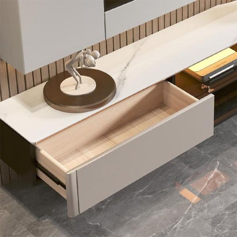 Console televisiva contemporanea con console multimediale televisiva per soggiorno