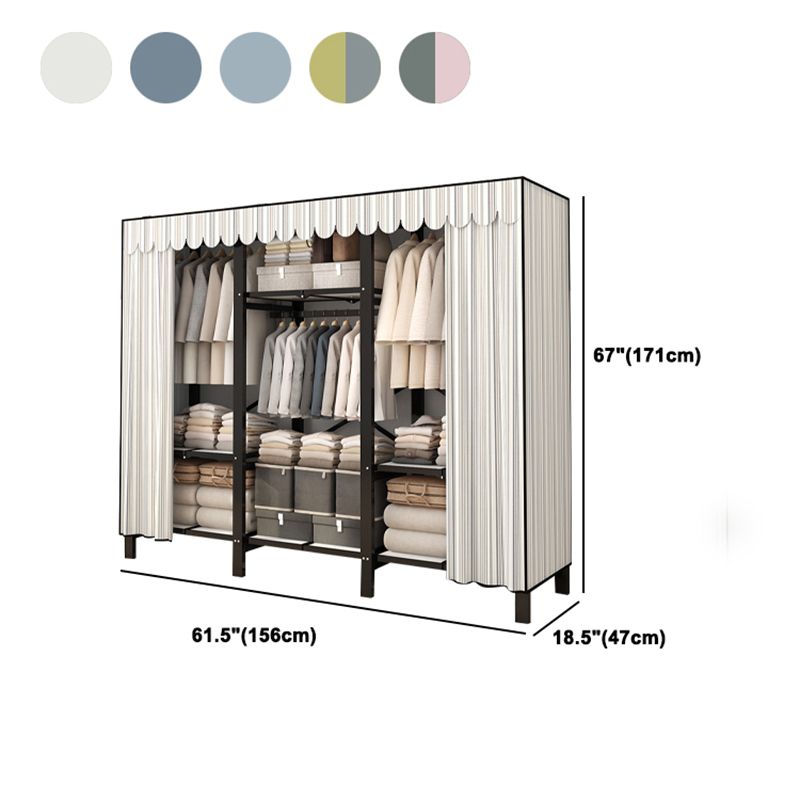 Armadio a cornice in acciaio inossidabile Armata moderno moderno armadio per il guardaroba con bordo di abbigliamento