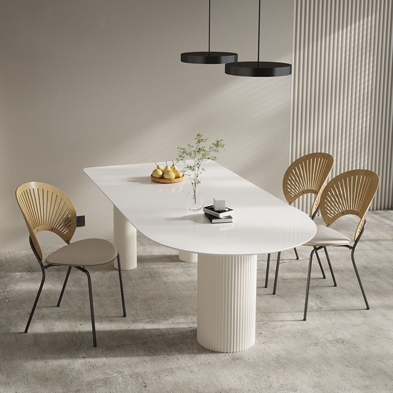 Metal and Stone Table Glam Style Minimalist Home Freeform Dining Table Clearhalo 'Dining Tables & Seating' 'Dining Tables' 'dining_table' 'furn' 'furn_dining_table' 'Furniture' 'Kitchen & Dining Furniture' 1200x1200_864fd1a8-8078-4e6e-a53e-64305805c063