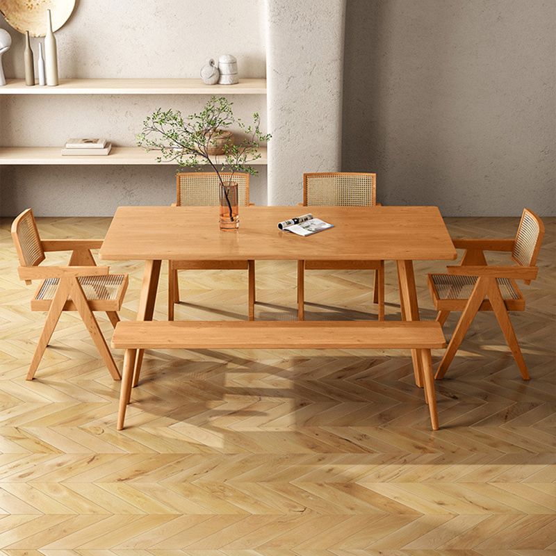 Modern 1/4/5/6 stukken Dinerset rechthoekige dennenhout eettafel voor keuken