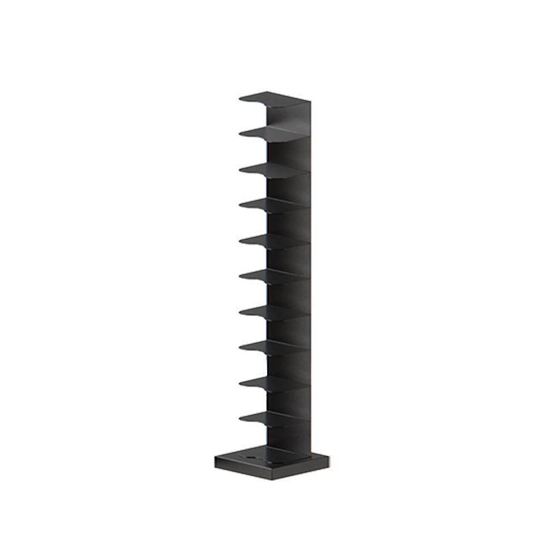 White and Black Corner Bookshelf Closed Back Contemporary Iron Bookshelf Clearhalo 'Bookcases' 'Furniture' 'furniture_bookcases' 'kitchen' 'kitchen_bookcases' 'Living Room Furniture' 'Office Furniture' 1200x1200_86528a2e-2e04-4270-8906-410bd53b3768