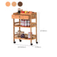 Open Storage Kitchen Trolley Home Dining Manufactured Wood Kitchen Trolley