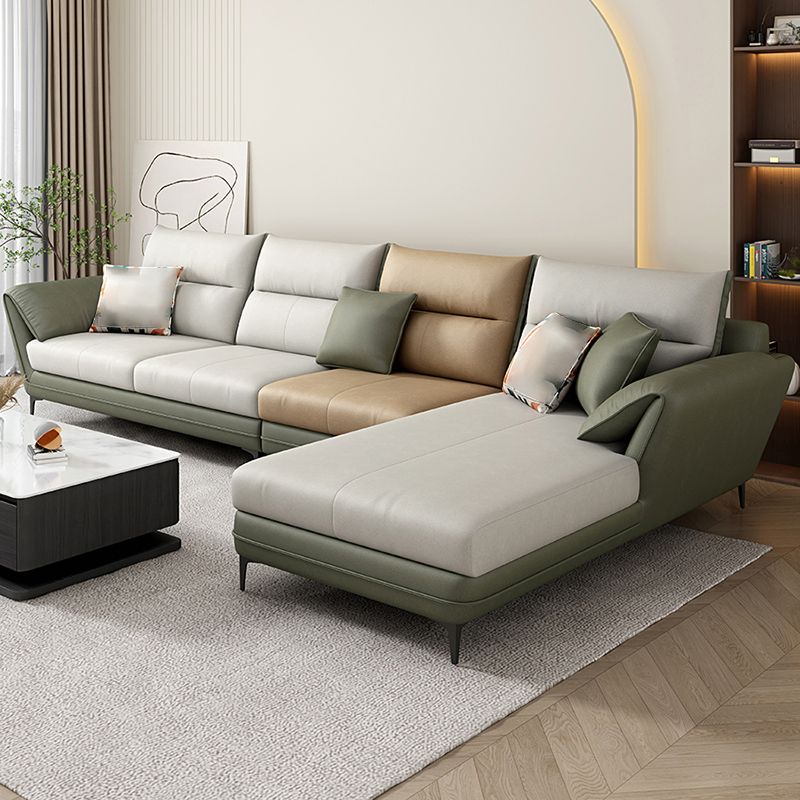 66" Wide Scandinavian Sectional Sofa Cushion Back Sectionals Clearhalo 'furn' 'furn_sectionals' 'Furniture' 'Living Room Furniture' 'Sectionals' 1200x1200_8653a4d4-48a4-4a75-a9c1-a524af65381f