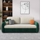 31.49" Wide Sleeper Sofa Velvet Detachable Mattress Sofa Bed with Storage