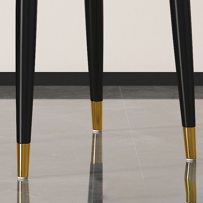 Modern Style Leather Chair Armless Parsons Chair with Wooden Legs for Kitchen Clearhalo ' kitchen&dining_furn' 'Dining Chairs' 'Dining Tables & Seating' 'dining_chair' 'furn' 'furn_dining_chair' 'Furniture' 'furniture_dining_chair' 'Kitchen & Dining Furniture' 'kitchen' 1200x1200_8655c6ac-1209-45f1-abbc-53659801765b