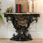 Tavolo da console a forma di forma libera in bianco/nero/oro console di divano console