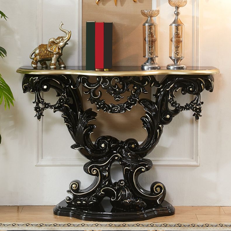 Tavolo da console a forma di forma libera in bianco/nero/oro console di divano console