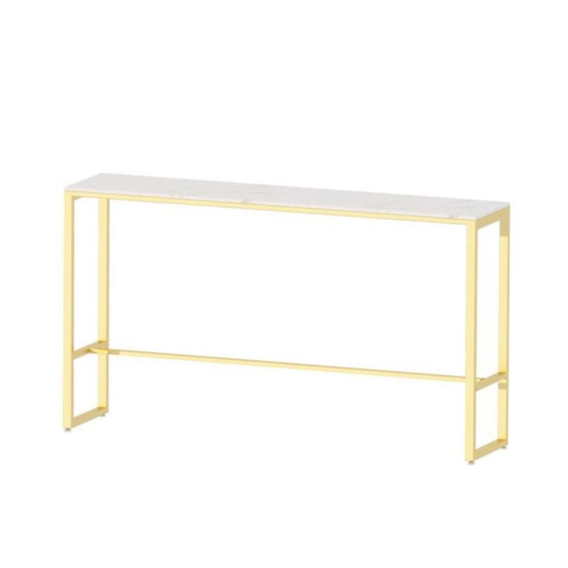 Faux Marble Top Bar Height Table Glam Style Bistro Table for Patio Use Clearhalo 'Bar Furniture' 'Bar Tables' 'bar_tables' 'furn' 'furn_bar_tables' 'Furniture' 'Kitchen & Dining Furniture' 1200x1200_8656e669-4859-4dad-a3c5-ebe3aa0cc99c